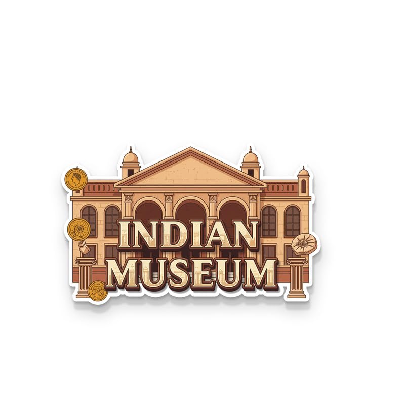 Image of Indian Musiam Fridge Magnets, Glossy Finish, Stylish Magnet for Fridge, Wardrobe & Metal Surfaces