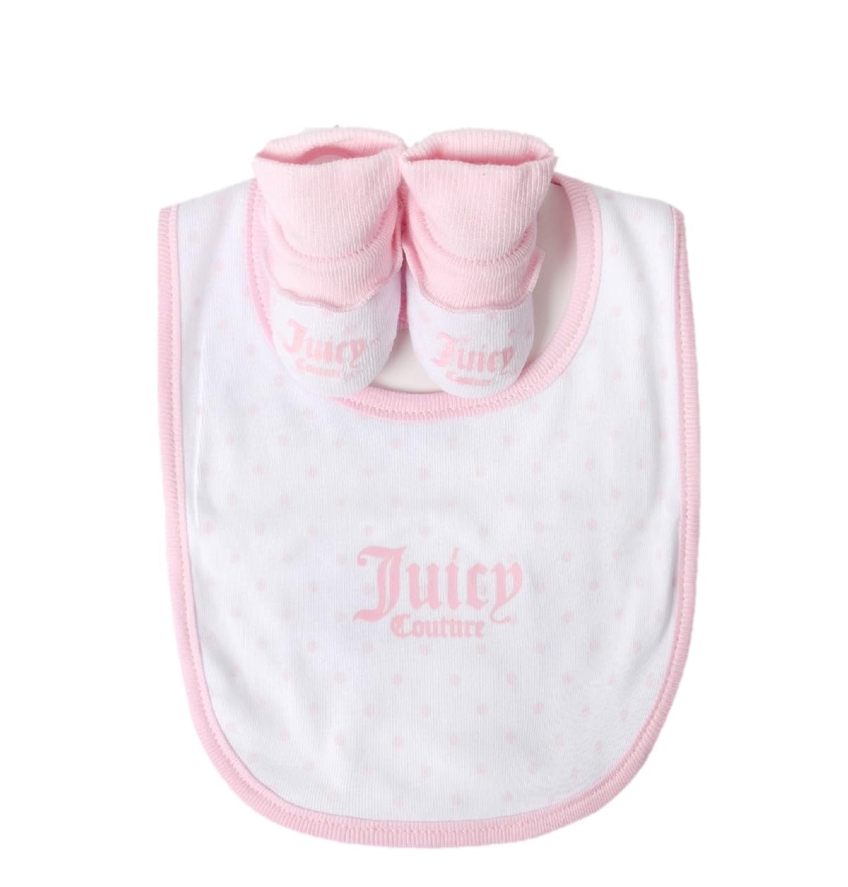 JUICY COUTURENewborn JBX5300P6976 Juicy Couture Hat & Bootie Baby Gift Set - White