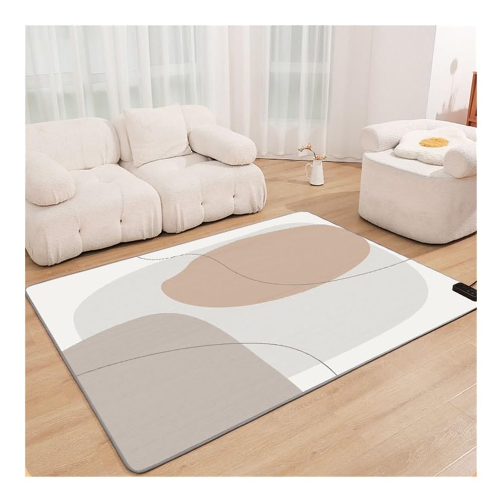 Mata grzewcza do użytku domowego z kryształu węglowego Salon Ogrzewanie elektryczne Dywan, 100 × 150 cm Grafenowa mata grzewcza podłogowa