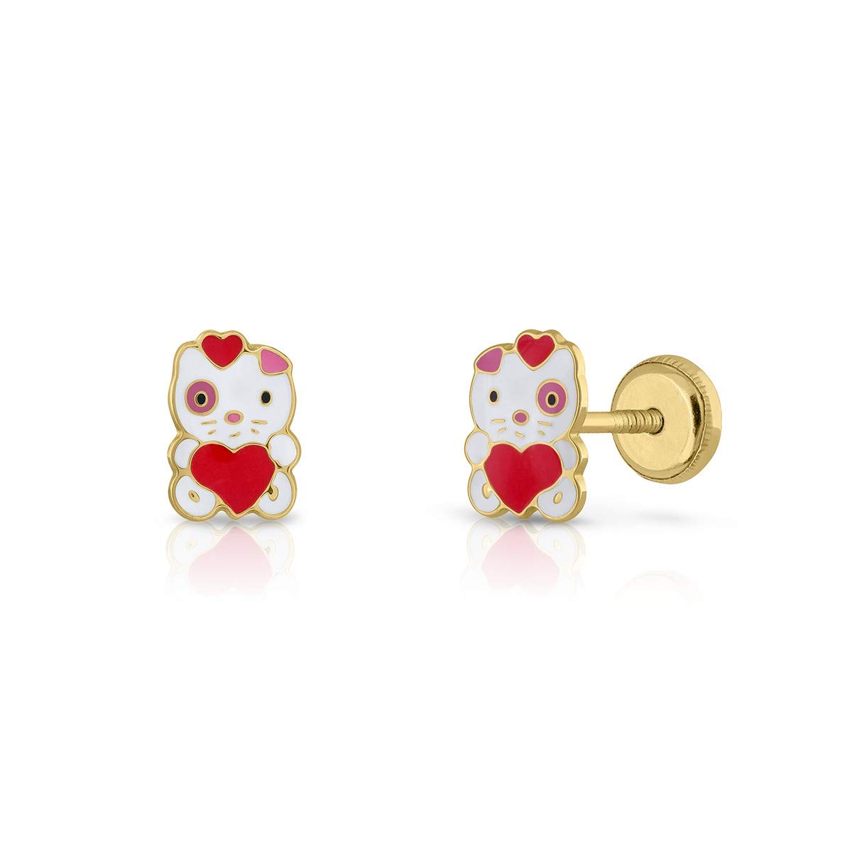 Pendientes Oro de Ley Certificado. Niña/Mujer. Cierre de seguridad. Medida 5x7 mm. (4-7212)