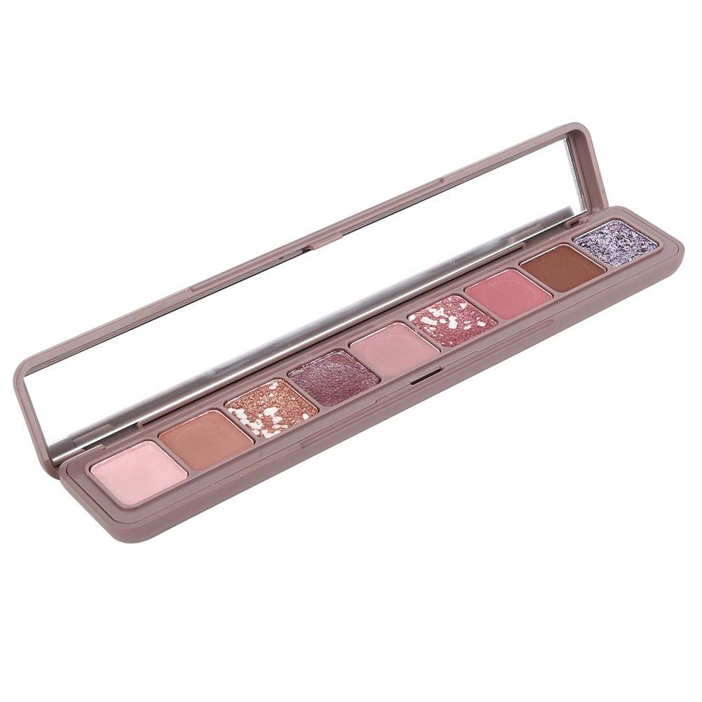 9Color Matte Glitter Soft Nude Eyeshadow, Long‑Lasting Pearlescent Pigmented Eye Cosmetics, Compact Earth Tone Cosmetics 13.5g