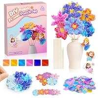 Kiztoys Bastelset für Mädchen 8-10Jahr, Blumen Bastelkoffer mit Pailletten, Kreativ Set für Geburtstag Geschenk 3-12 Jahre