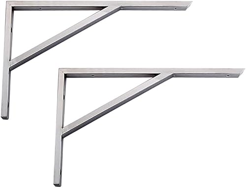 Soportes triangulares de acero inoxidable para encimera de mármol grueso, 2 estilos, juego de 2 estantes de mesa de oficina resistentes para mesa de