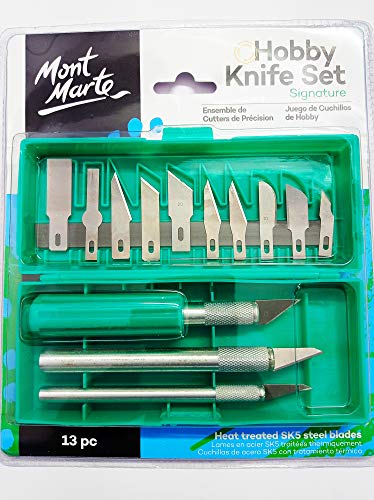 KABEER ART 13 Blades 3 Knife Handles with Box Non-Slip Metal Scalpel Knife Tools Kit Paper Cutter Engraving Craft Knifes Sculpture Carving Knife KABEER ART 13 Blades 3 Knife Handles with Box Non-Slip Metal Scalpel Knife Tools Kit Paper Cutter Engraving Craft Knifes Sculpture Carving Knife