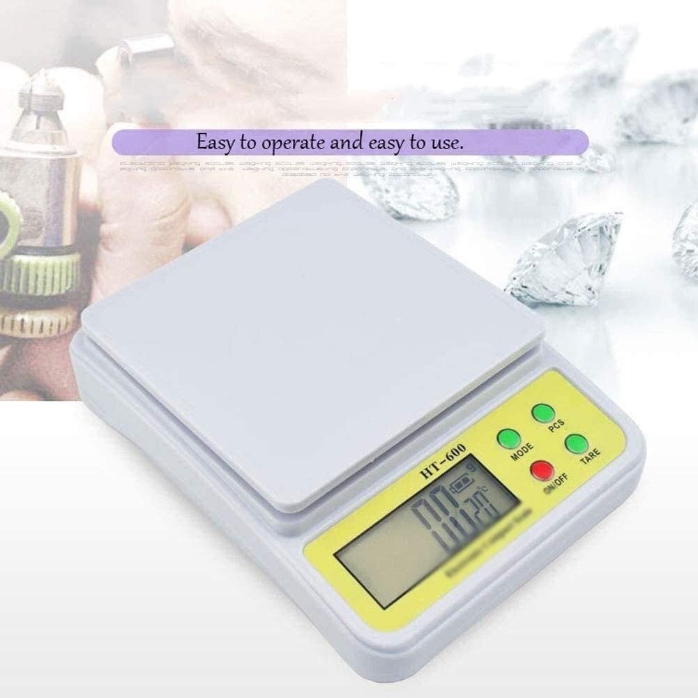 Kitchen Wlectronic Lebensmittelwaage, digitale Küchenwaage, elektronische Waage, 5 kg, 1 g, LCD-Hintergrundbeleuchtung, Tara-Funktion, Touch-Taste, Multifunktions-Zählwaage, Waage