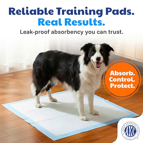 Image of American Kennel Club Puppy Training Pads with Ultra Absorbent Quick Dry Gel - 28 x 30 Pee Pads for Dogs - 50 Count , XL(Unscented)