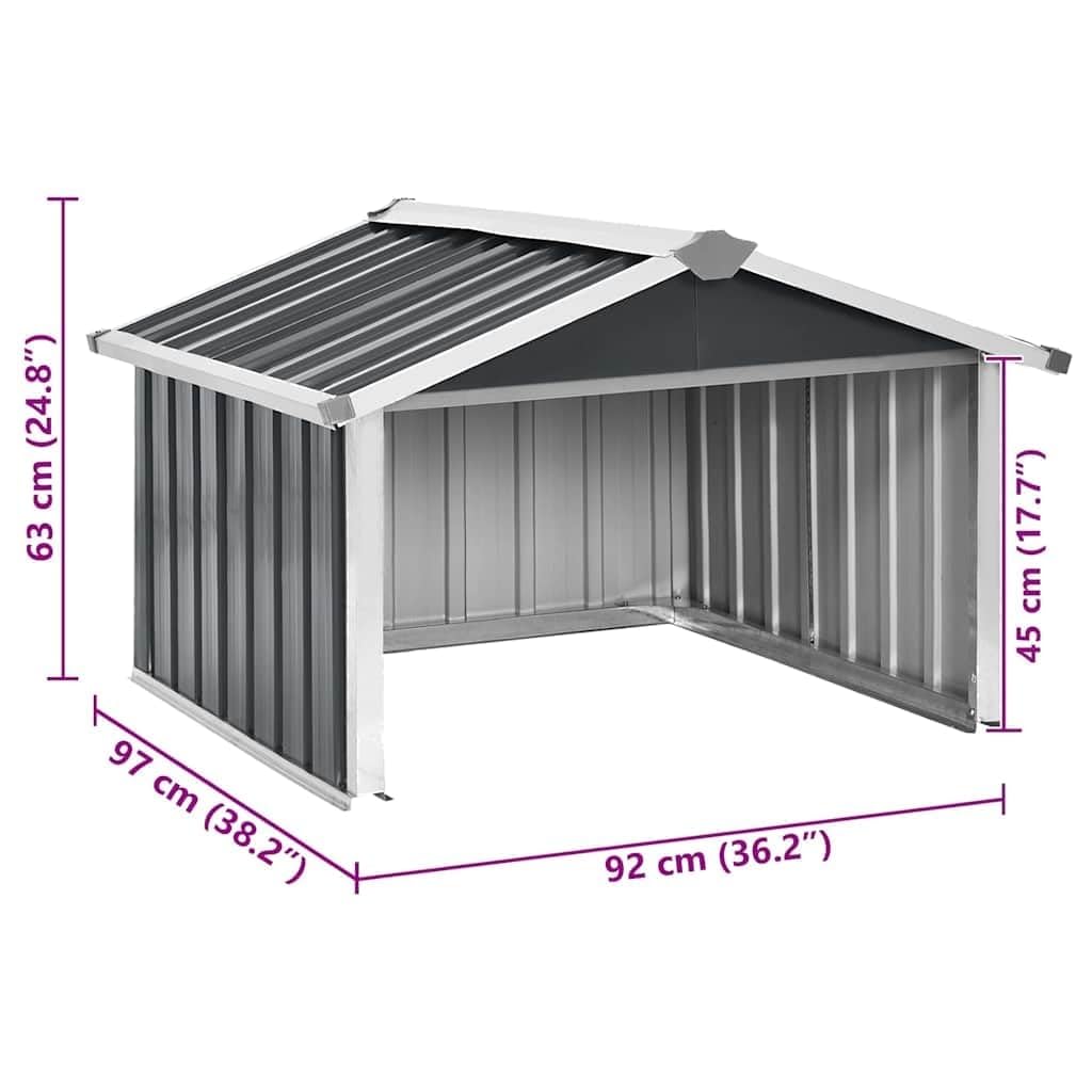 Générique Abri pour Robot de Jardin 92x97x63cm Acier galvanisé Anthracite,Structures extérieures, Cabanes & abris de Jardin,150909