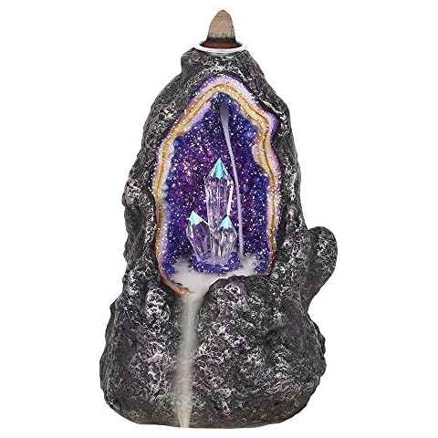 BackfIow Incense Burner | Glowing Crystal Cave | H20cm X W15cm X D13.8cm | pack of 1 Cover