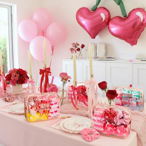 24 Pcs Galentines Day Party Favors Valentine Gifts Bulk BFF Gift Idea for Women Coquette Party Supply Galentine Socks Bestie Headband Scrunchies Pink and Red Bag for Friend Gathering Pool Day Birthday by Suncalla - Used condition - Image 3