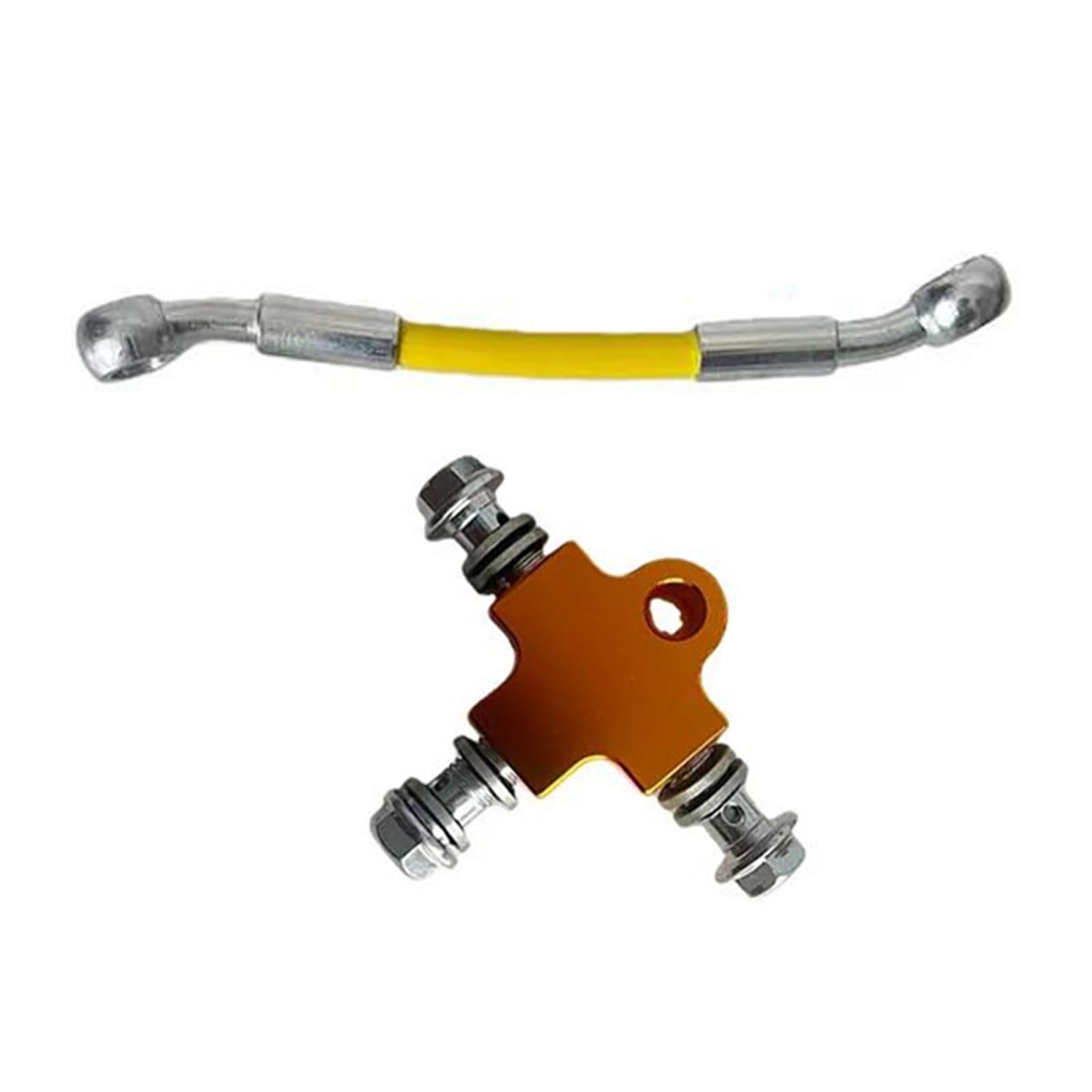 Motorbike Brake Line Motorcycle M10X1.25 3 Way Adapter Connector Brake Hose Line Hydraulic Clutch Oil Pipe 10cm-500cm AN3 28°-28° Accessories(120cm)