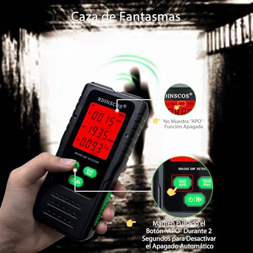 EMF-Messgerät Strahlungsdetektor Digitaler Elektromagnetische Felder Handgehaltener EF/MF/RF Elektromagnetische Strahlung Messgerät mit LCD EMF-Inspektionen