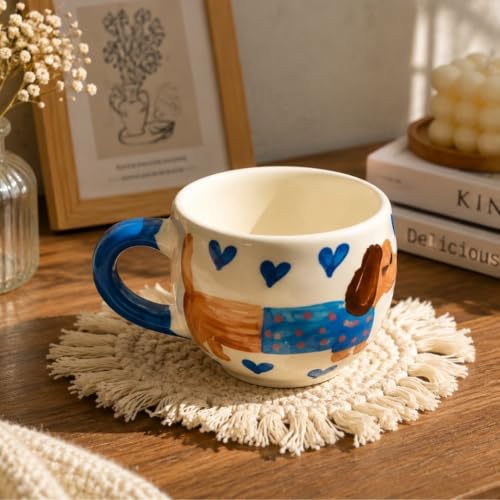 Image of Craftribal Ceramic Cozy Pup Mug - 200 Ml Coffee Mug | Cute Gifts for Girls, Boys, Kids, Friends | Perfect for Tea, Milk, Hot Chocolate & Beverages | Birthday, & Anniversary Gifting Pack of 1