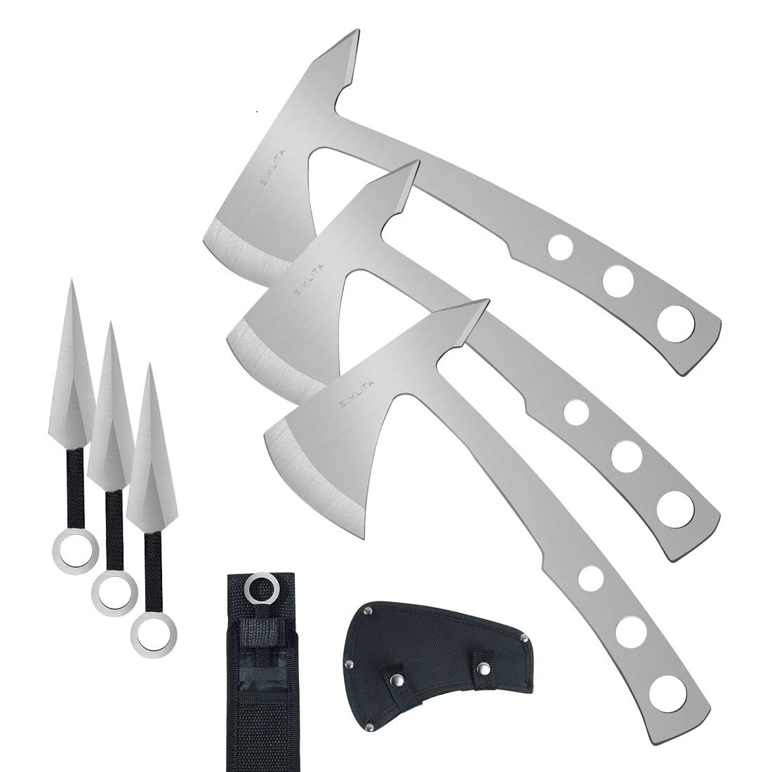 Buy Throwing Axe Set, Tomahawks 10'' Full Tang Stainless Steel,w/ 3.5