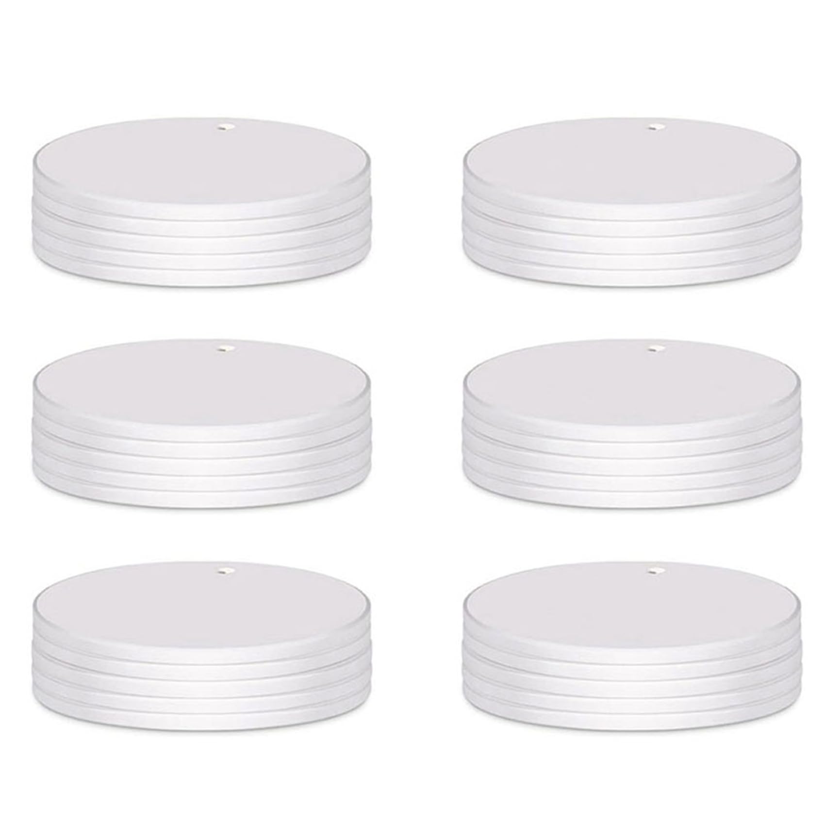 Vjsujehgy Sublimation Ceramic Ornaments Sublimation Ornament Blanks Bulk Ceramic Discs Ornament for Heat Press (30 PCS)