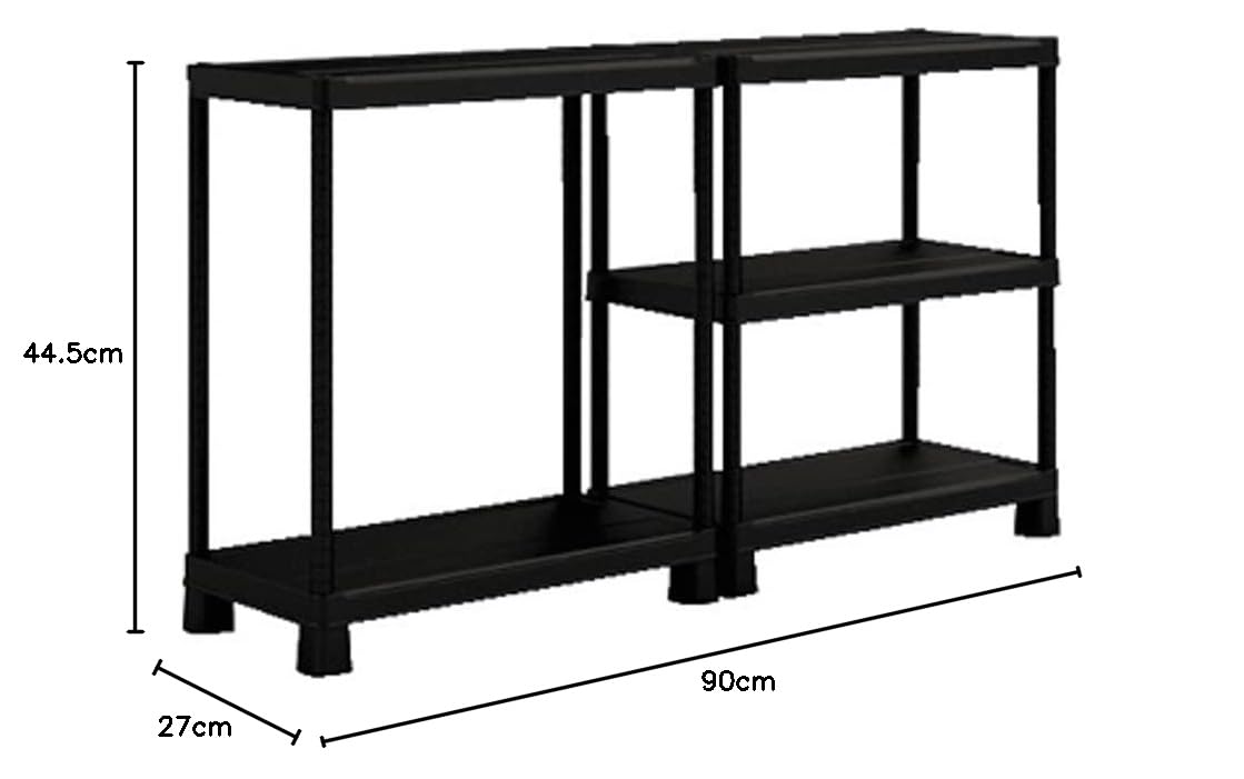 Kis Kunststoffregal Tribac, 1 Stück, schwarz, 9933000 0022 03