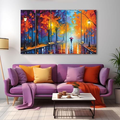 Image of The Castle Decor Trees Passage Painting With Frame 5 Big Size (36x60) wall Art for Living Room,bedroom,drawing Room,hotels-wooden Framed-digital Painting