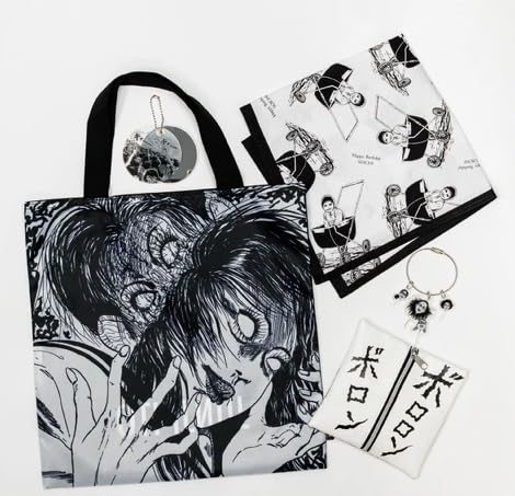 Goods of Junji Ito Horror Tote Bag & Accessories Complete Set of 5 Gacha Gashapon Figure Japanese