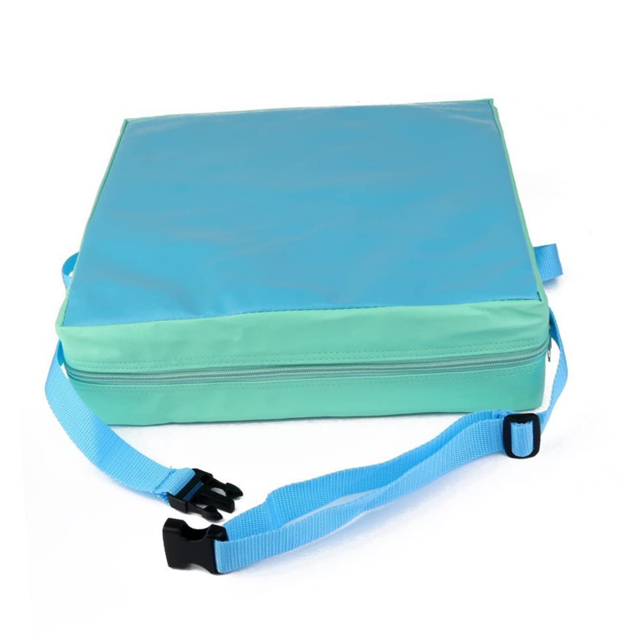 KICHOUSE Dining Chair Booster Cushion Faux Leather Seat Portable and Non Slip Design for Dining Tables Easy to Clean Suitable for Ages and Up Blue