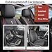 TENDER GLOW Leather Car Seat Covers Fit for Chevy Sonic 2012-2020, 5 Seater Waterproof and Wear-Resistant Seat Cover Interior Accessories(Full Set,Black&Red)
