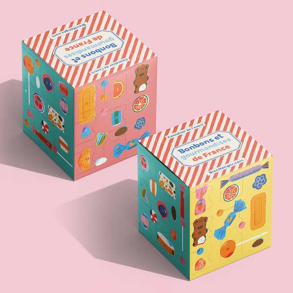 Calendrier de l'Avent Bonbons et Gourmandises de France - Décor Jeux d'Hiver - 24 sucreries emblématiques de nos régions - BienManger.com