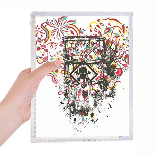 Carnet à spirales rechargeable Graffiti Street rigide avec illustration cœurs pop art