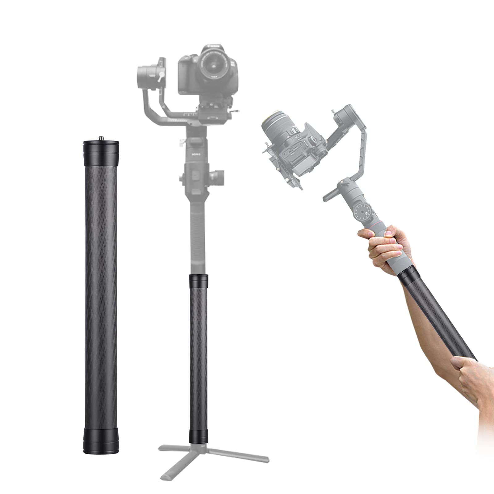Perche à Selfie Invisible Extensible – Idéale Pour Appareils Photo, Caméras D’action Et Stabilisateurs