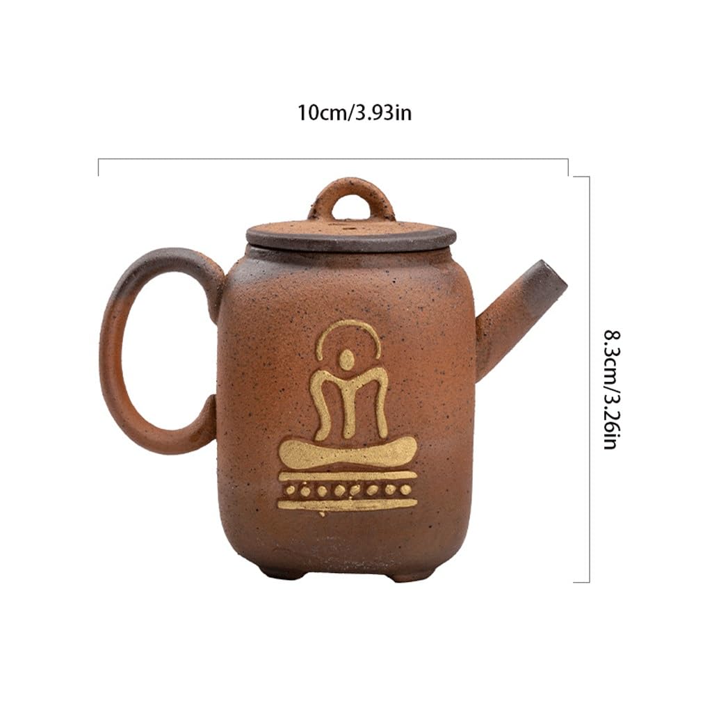 Tetera de Kung Fu Para Hacer té Tetera Zen de cerámica for estudio en casa, tetera individual, juego de té creativo for oficina, tetera de Kung Fu de cuatro vías Juego de Té de Cerámica