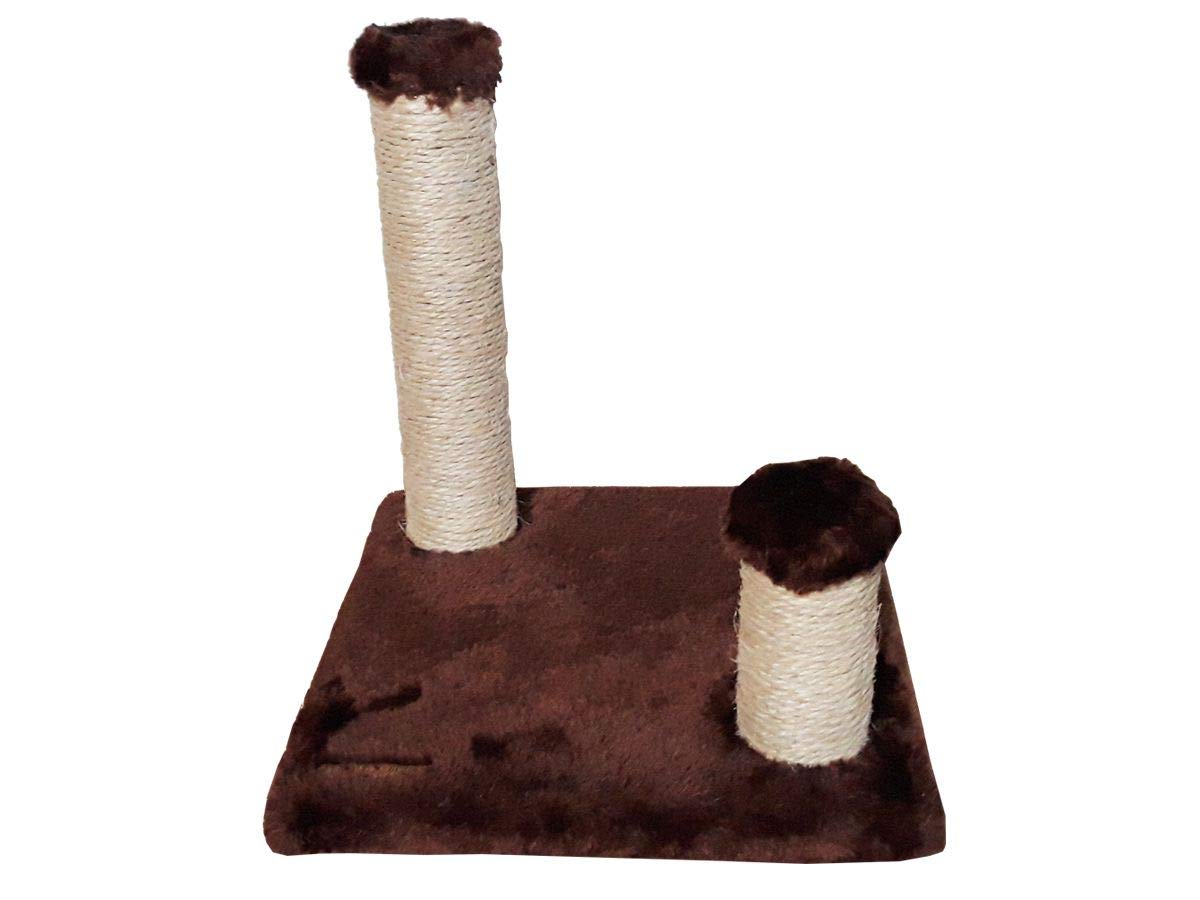 Brinquedo Arranhador Quadrado com Postes Luppet para Gatos Marrom
