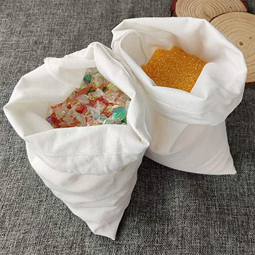 Bolsas de muselina de algodón blanco SumDirect tejidas para almacenamiento delicado 6