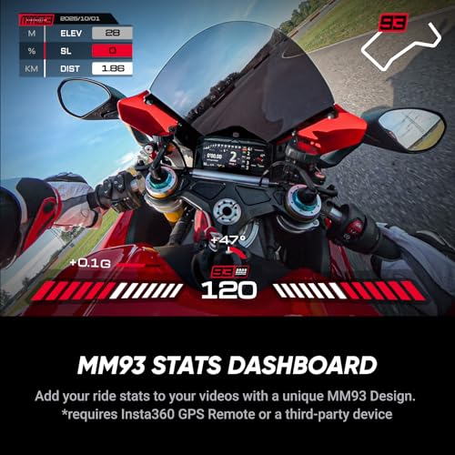 Image of Insta360 X5 MM93 Championship Edition - Waterproof 8K 360 Camera, Leading Low-Light Performance, Invisible Selfie Stick Effect, Tough and Replaceable Lenses, 205-Min Battery, Wind Guard, Stabilization