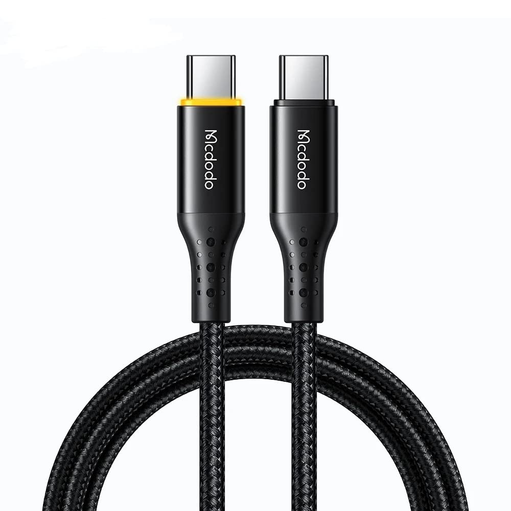 Mcdodo 100W Type-C to Type-C Fast Data Cable with Auto Power Off and LED indicatar & Smart Patented IC for Over Charging Protaction