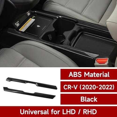 Image of for Honda CR-V 2020 2021 2022 Accessories Cup Decor Cover Decals CRV ABS Carbon Fiber Stickers, B