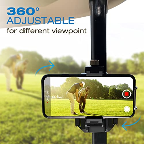 Dprofy Golf Phone Holder,Phone Holder For Golf Cart,Record Golf Swing For Training Aid/Correct Your Swing Posture,Golf Gifts Golf Caddy For Men/Women(Not Include Remote,Metal Clip And Storage Case) #TOP5