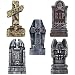 ATDAWN 17" Halloween Foam Graveyard Tombstones, Halloween Headstone Decorations for Halloween Yard Decorations, 5 Pack