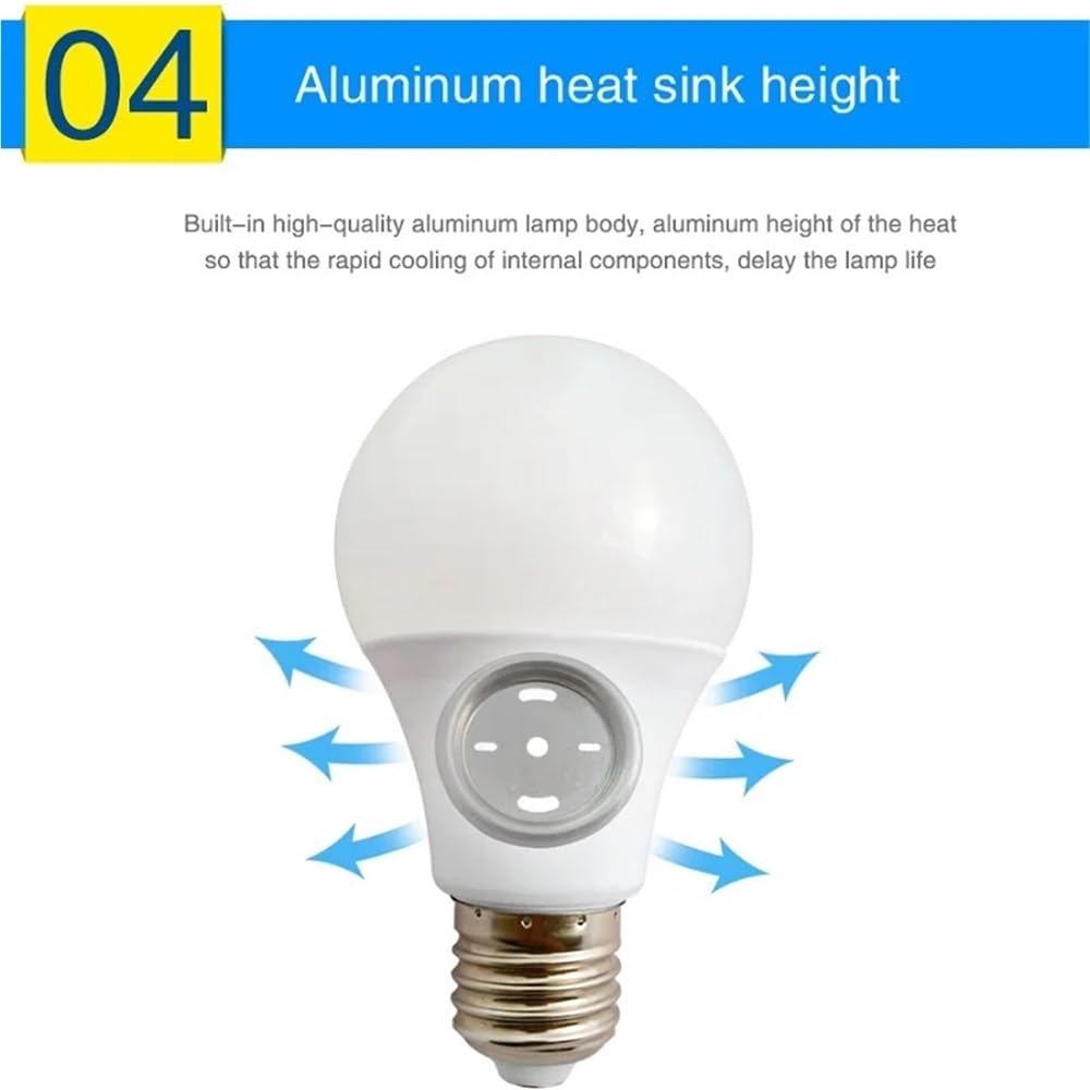 Niedervolt-Leuchten, 10er-Pack, 12 V DC-LED-Lampe, Aluminium-Glühbirne, E27-Fassung, Weiß/Warmweiß, für Innen- und Außenbereich, 3 W / 5 W / 7 W / 9 W / 12 W / 15 W, Haushaltslampen