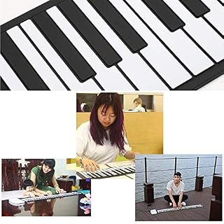 Clavier de piano électronique portable enroulable 61 touches MIDI en silicone, Rouleau Up de main Piano électronique Clavier - Les Beatles, Paul McCartney, John Lennon, RIngo Starr, George Harrison Clavier de piano électronique portable enroulable 61 touches MIDI en silicone, Rouleau Up de main Piano électronique Clavier – Image 5