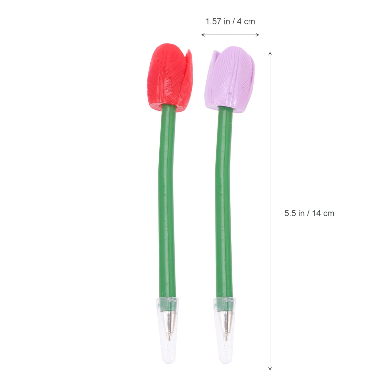 4 Set Penna A Sfera Tulipano Pianta Evidenziatori Penne Floreali Che Cambiano Penne Gel Retrattile Matite Floreali Trasparente Penna A Più Colori Plastica 6 Pezzi * 4