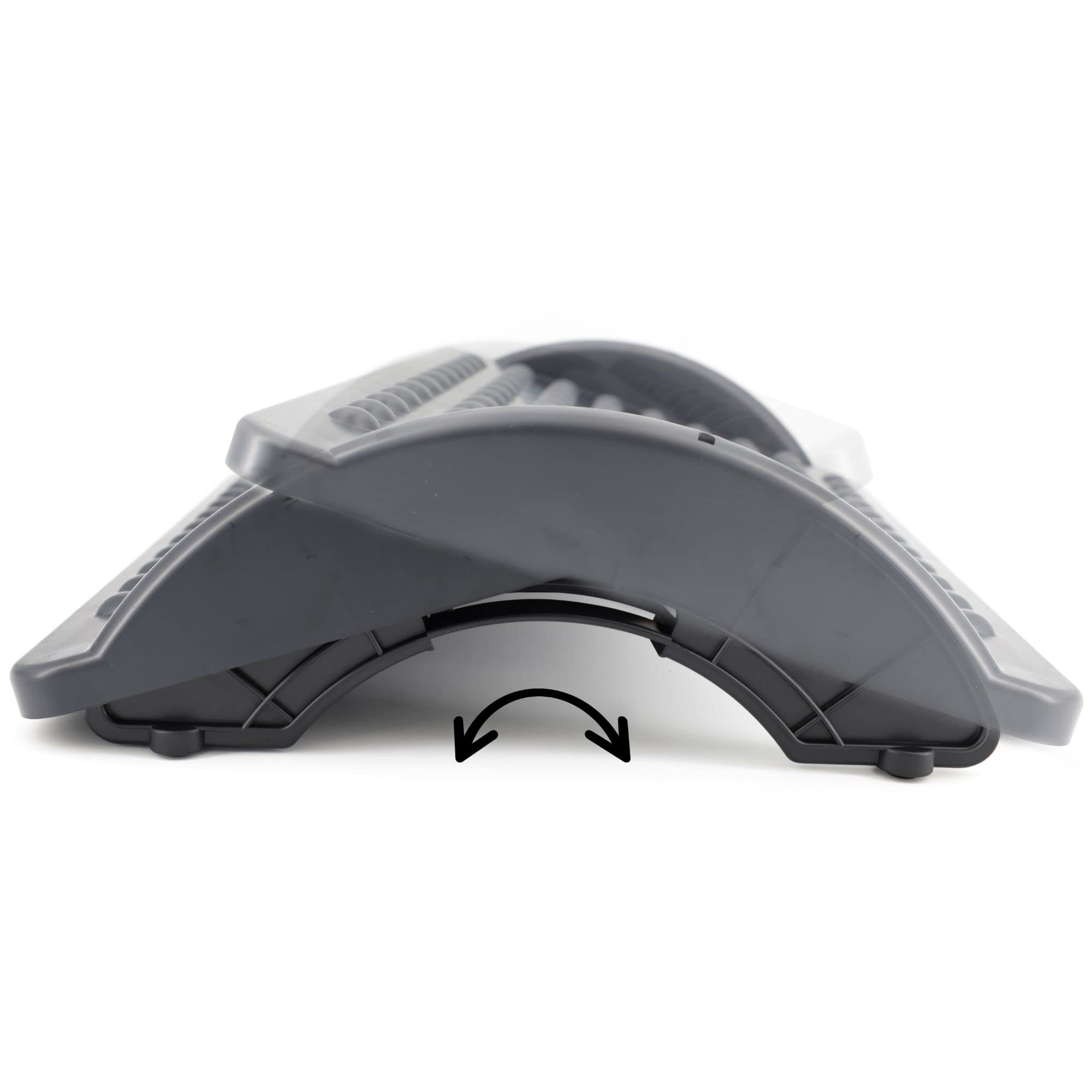 Reposapiés de Oficina Ergonómico e Inclinable - Fabricado con Plástico Reciclado - 42x29x7,5 cm - Accesorio de Oficina - Superficie con textura efecto masaje - Fabricado en España