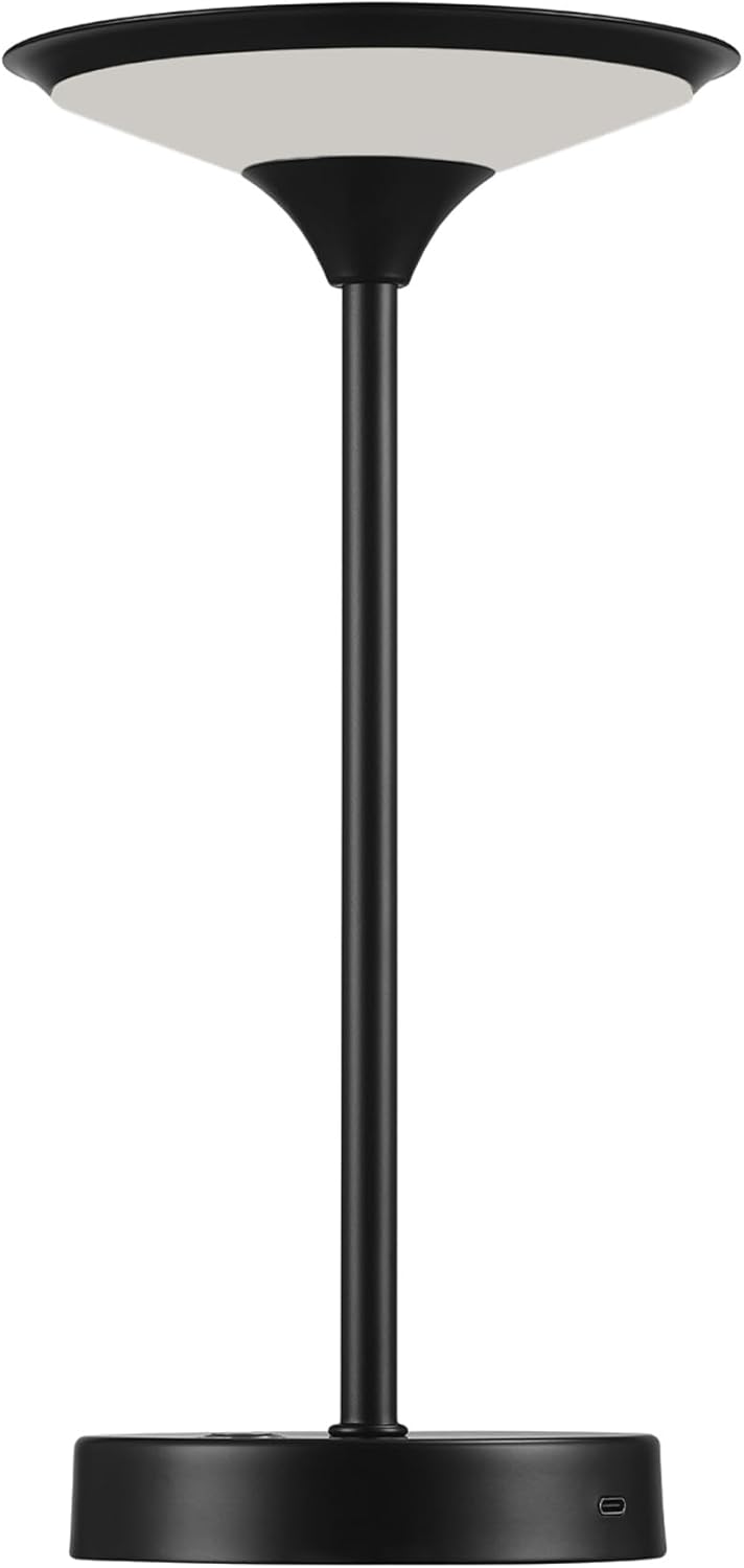 Matte Black Outdoor LED Table Lamp with Touch Switch