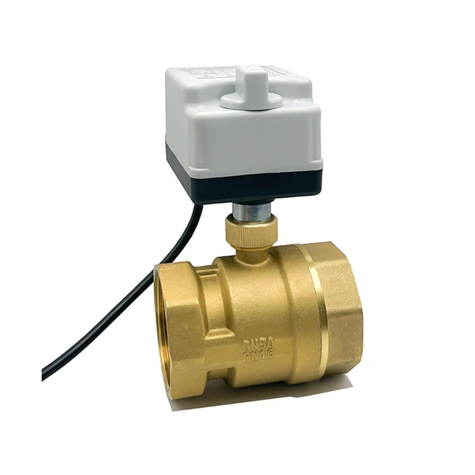 Válvula de Bola motorizada latón 2 vías DN15-DN50 Actuadores eléctricos 3 Cables y Controles con Interruptor Manual 220 V 12 24(220VAC,DN32)