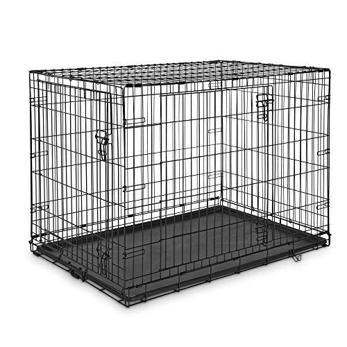 Petco Brand - Animaze 2-Door Folding Dog Crate, 42.8" L x 28.7" W x 30.3" H, X-Large, Black - Image 3