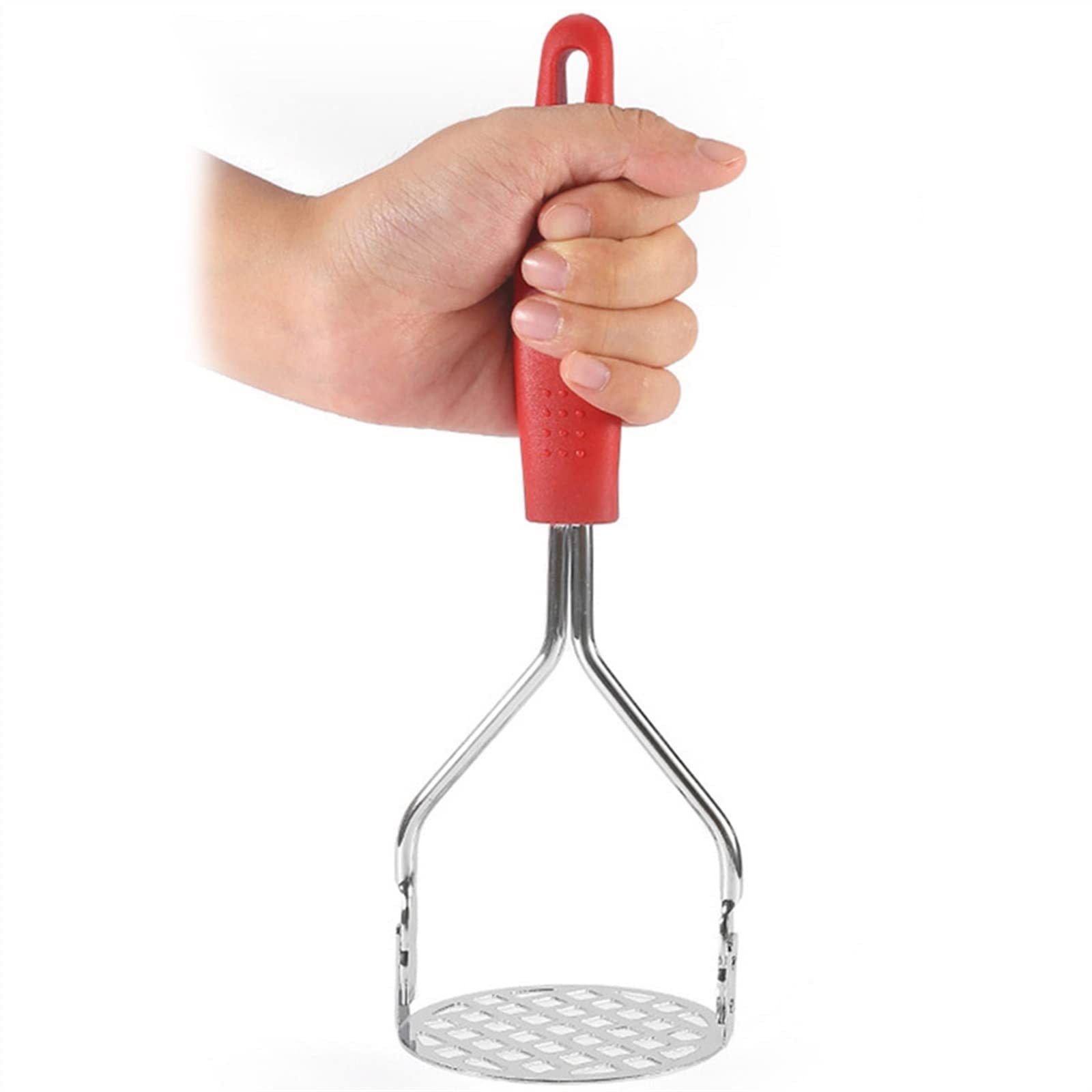 Trjgtas Kartoffelstampfer Kartoffelstampfer Küchenwerkzeug Kartoffelstampfer Bodenstampfer Stampfschüsselstampfer Edelstahl Perfekt for Obst Kartoffel Avocado Blumenkohl Gemüse Fleischstampfer