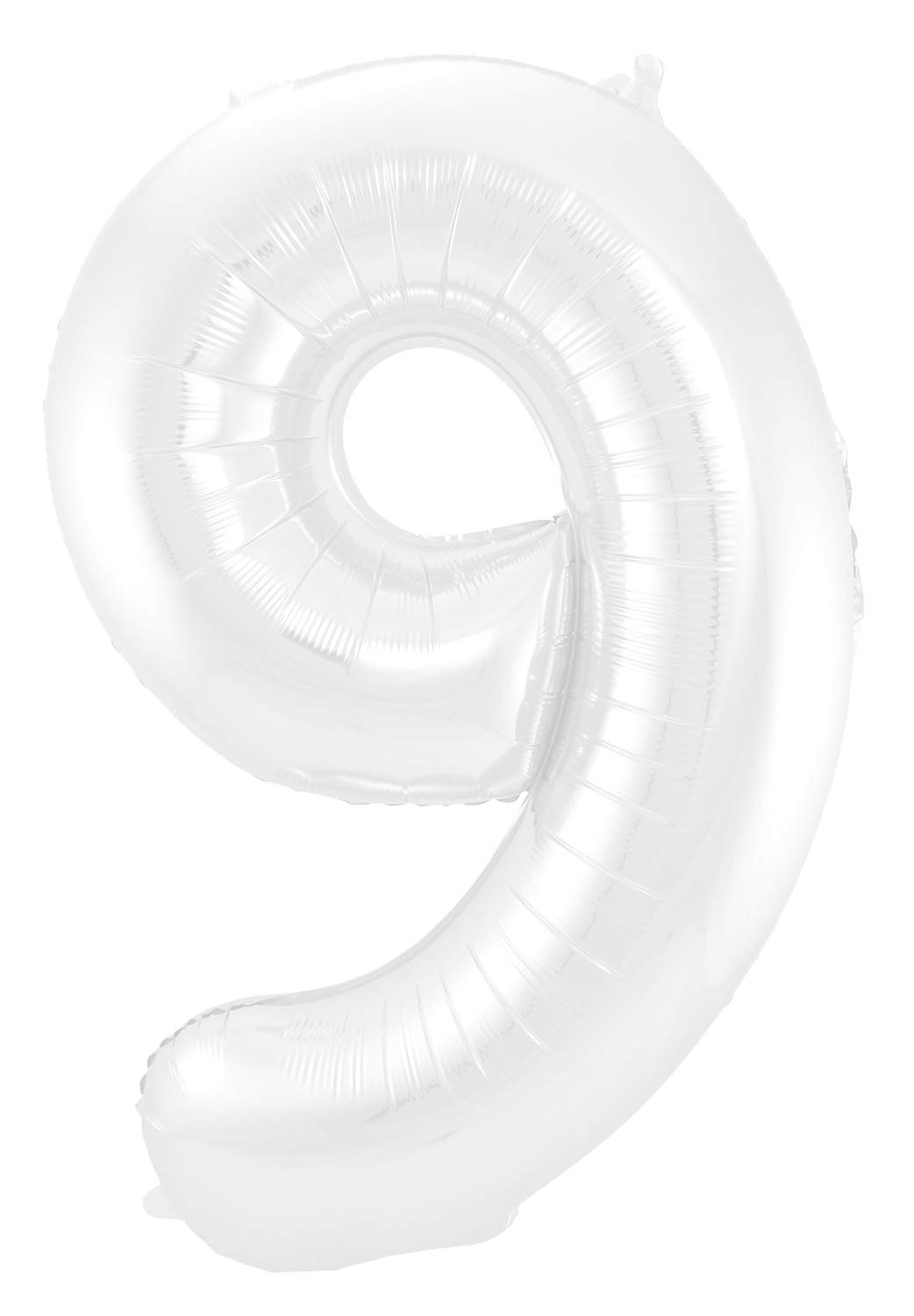 Folat - Foil Balloon Number 9 White Metallic Matt - 86 cm, 65999 โ image 1
