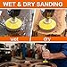 VRKET 64 PCS 2 Inch Sanding Disc Pad,Hook and Loop Sanding Pads 180 to 3000 Wet Dry Sponge Sandpaper with 1/4” Shank for Drill Sanding Grinder Rotary Tools Curved Surface Polishing and Sanding