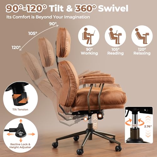 Luxury Leather Office Chair Ergonomic