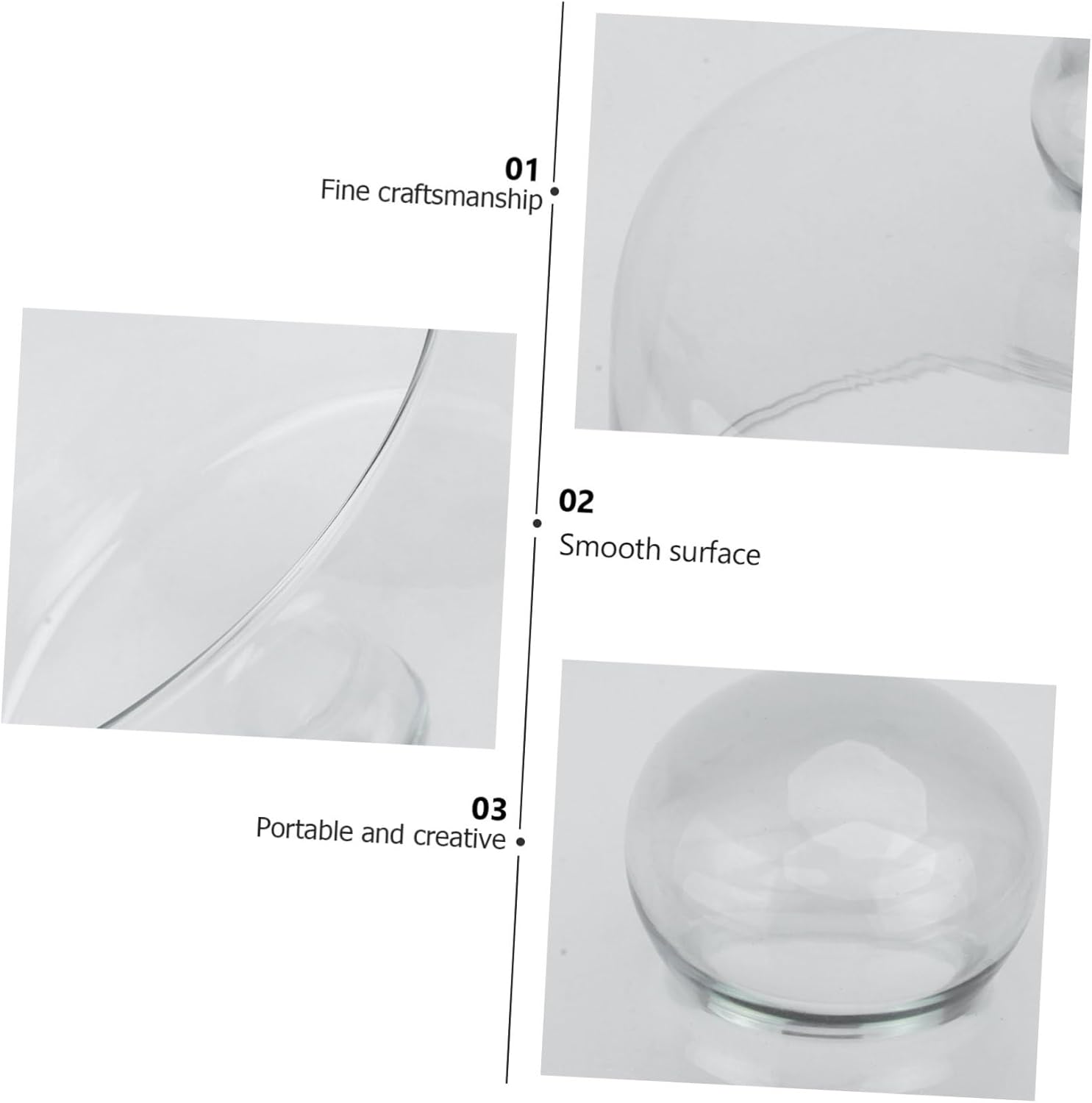 Lead-Free Food-Grade Cake Cover Glass Dome 10-Inch Snack Cover for Pastries Desserts and Sweets Dustproof Food for Kitchen Use