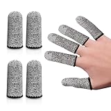 YERGOFE 48 Pieces Finger Cots Cut Resistant - Reusable Finger Covers for Cuts, Gloves Life Extender, Cut Resistant Finger Protectors for Kitchen, Work, Sculpture, Anti-Slip (Pack of 48P)