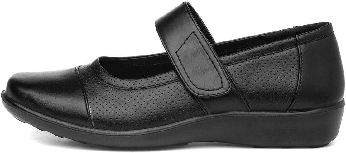 SOFT-LITES.Softlites Womens Easy Fasten Shoe in Black