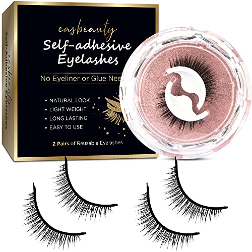 Reusable Self Adhesive Eyelashes, 4PCs False