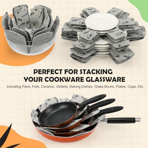 image for BOYAN Pot and Pan Protectors, Thicker Felt Pot Protectors for Stacking